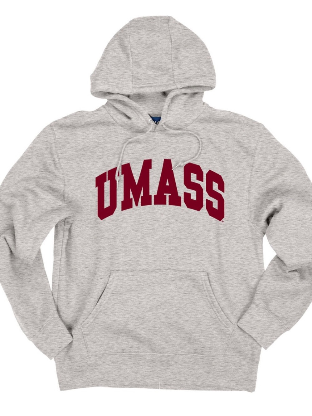 UMASS Hamden Gray Hoodie Blue 84 UMASS Felt Logo Size M